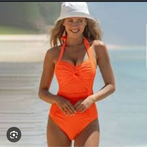 La Blanca pink one piece swim suit 8